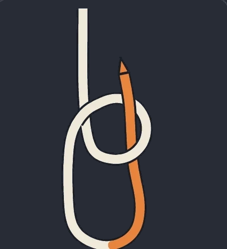 Bowline Knot step 2: Rabbit comes up