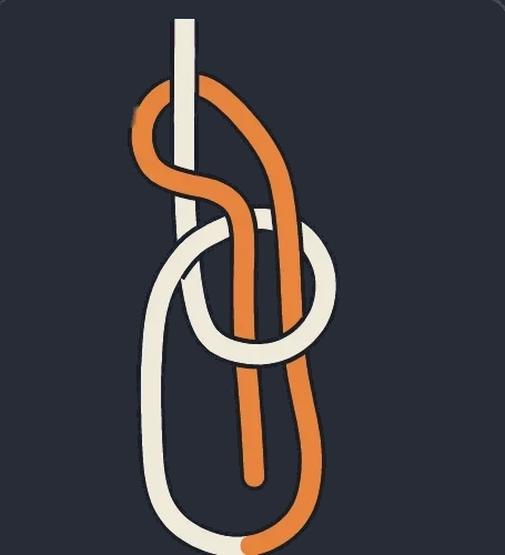 Bowline Knot step 4: Back down the hole