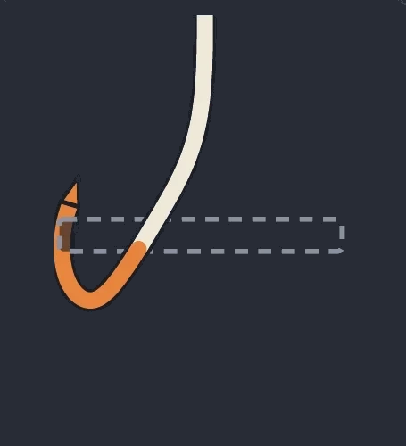 Clove Hitch step 1: Wrap the rail