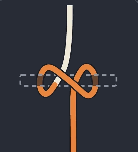 Clove Hitch step 4: Tuck and tighten