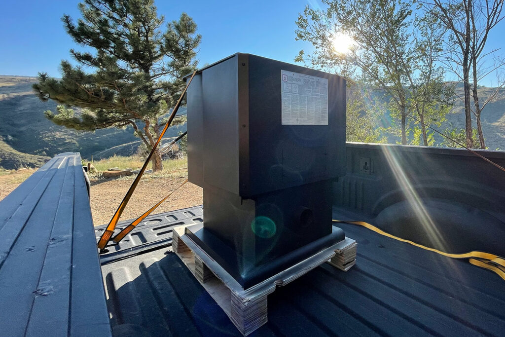 Master Forge Stove Back of Truck