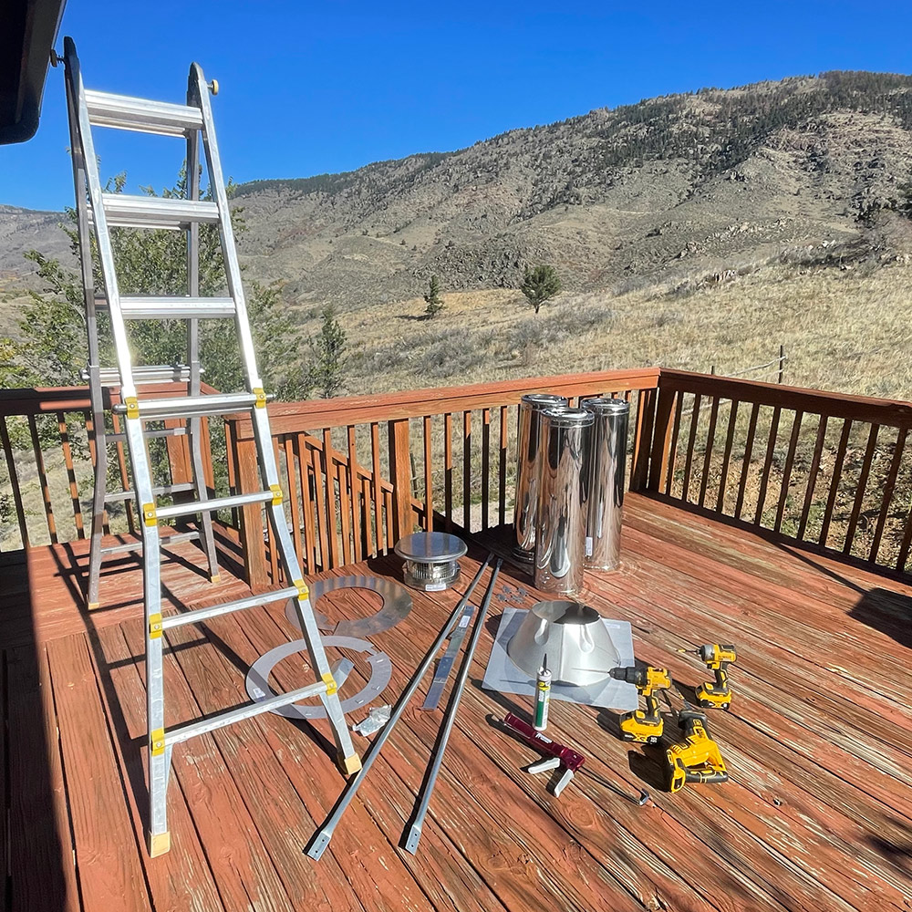 Prepping Outdoor Chimney Wood Stove