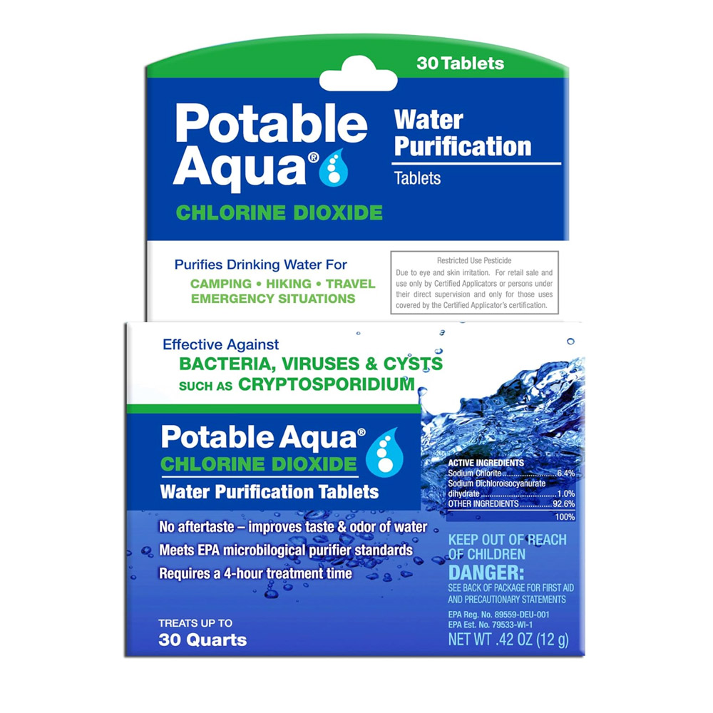 Potable Aqua Chlorine Dioxide Water Purification Tablets