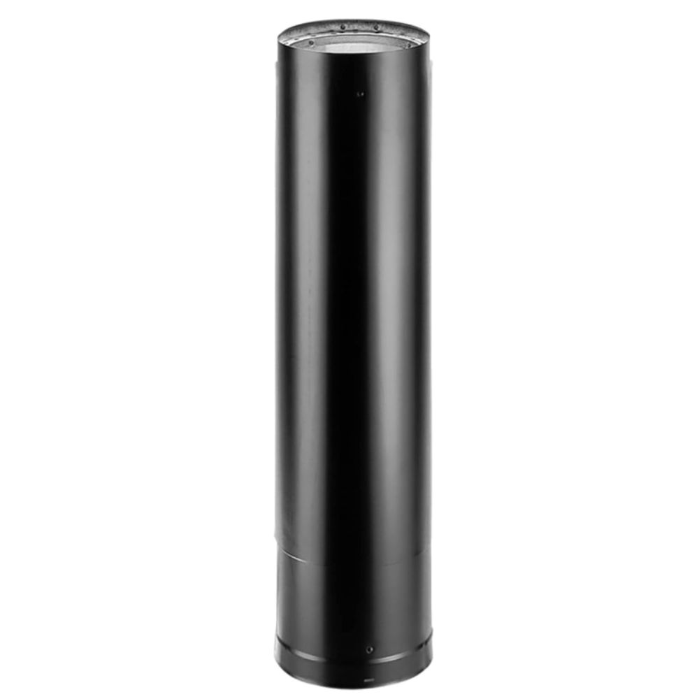 Double-Wall Telescoping Black Stove Pipe