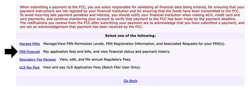 Pay application fees and bills, and view financial status and payment history.