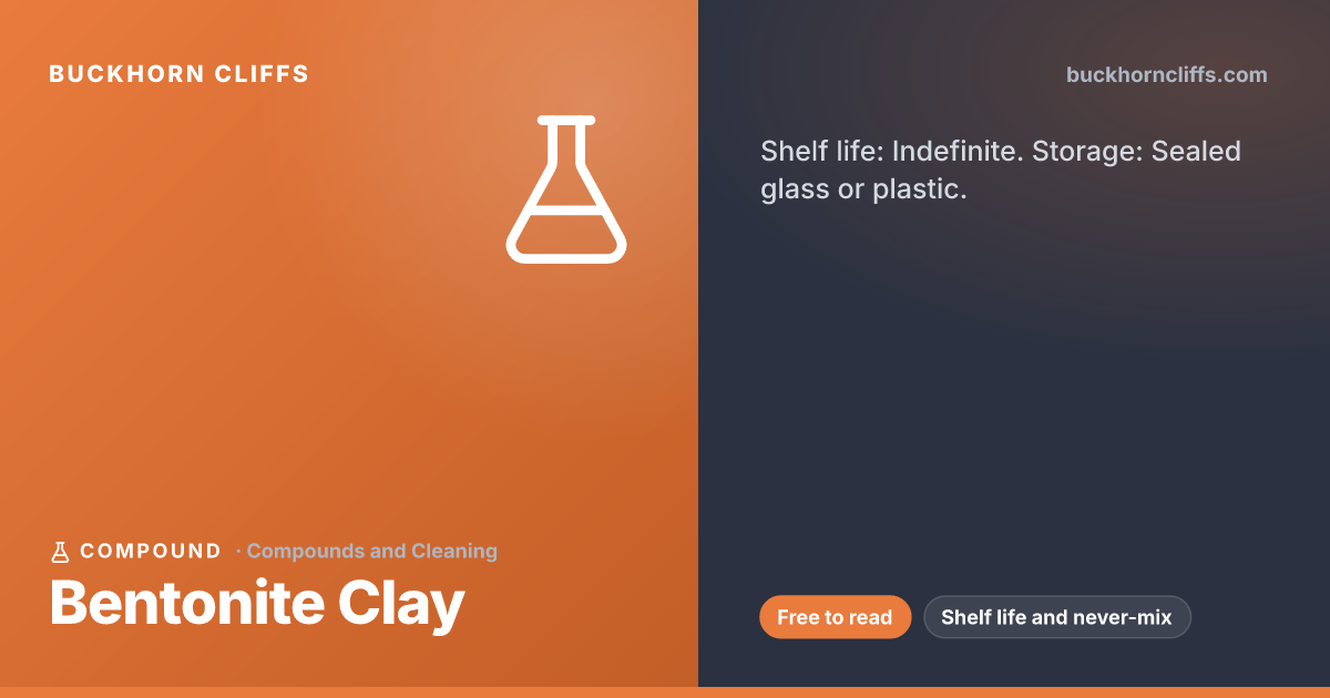 Bentonite Clay: shelf life, uses, and what never to mix
