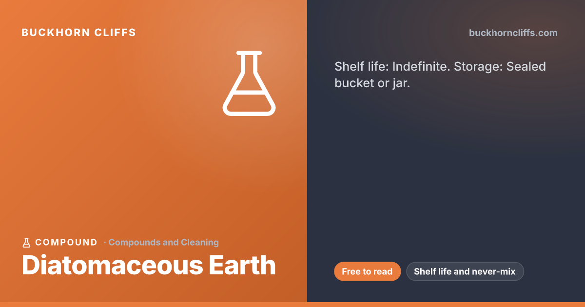 Diatomaceous Earth: Shelf Life, Uses, and What Never to Mix