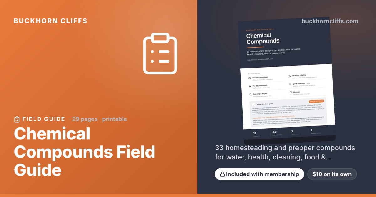 Chemical Compounds Field Guide: 29-page printable PDF