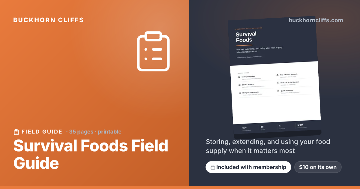 Survival Foods Field Guide: 35-page printable PDF