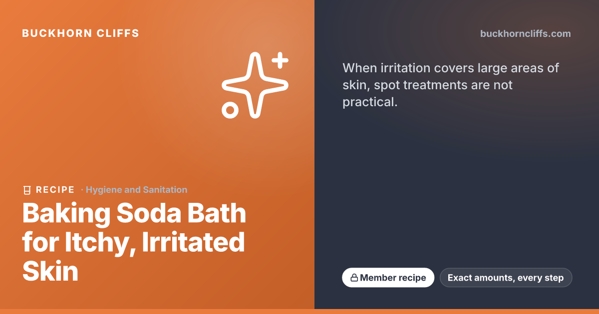 Baking Soda Bath for Itchy, Irritated Skin | Buckhorn Cliffs