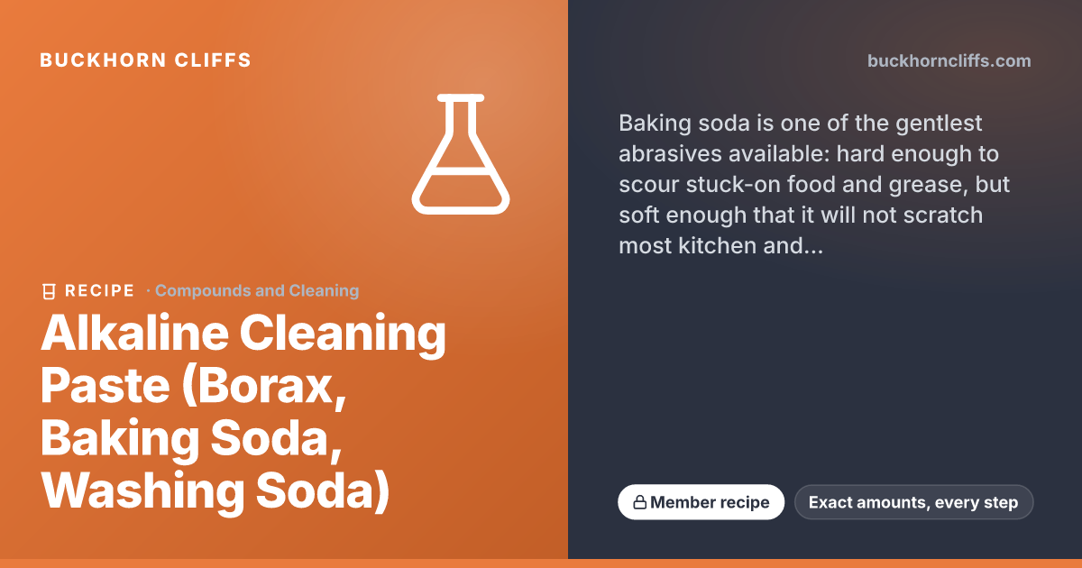 Alkaline Cleaning Paste (Borax, Baking Soda, Washing Soda)