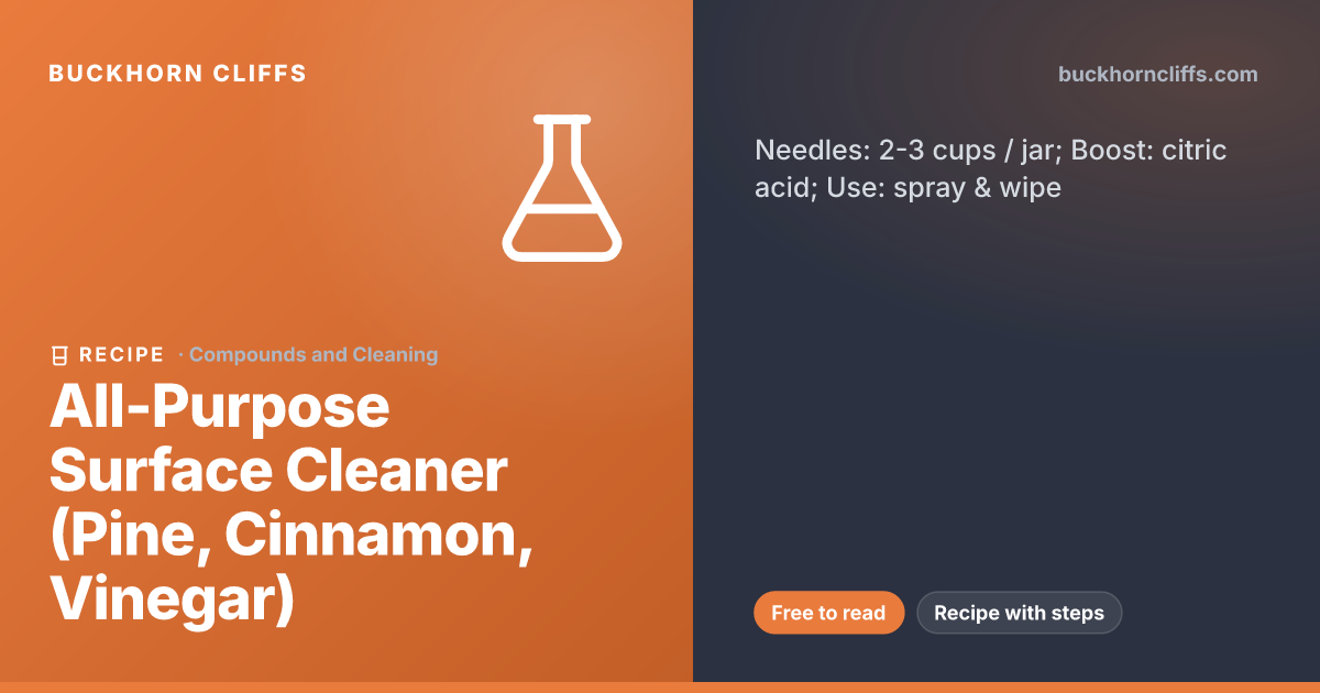 All-Purpose Surface Cleaner (Pine, Cinnamon, Vinegar)