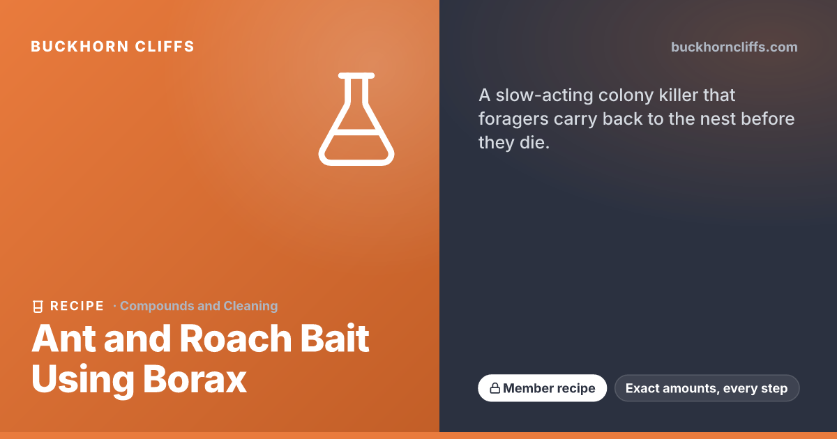 Ant and Roach Bait Using Borax | Buckhorn Cliffs
