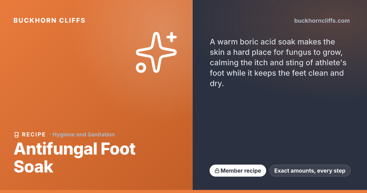 Antifungal Foot Soak | Buckhorn Cliffs