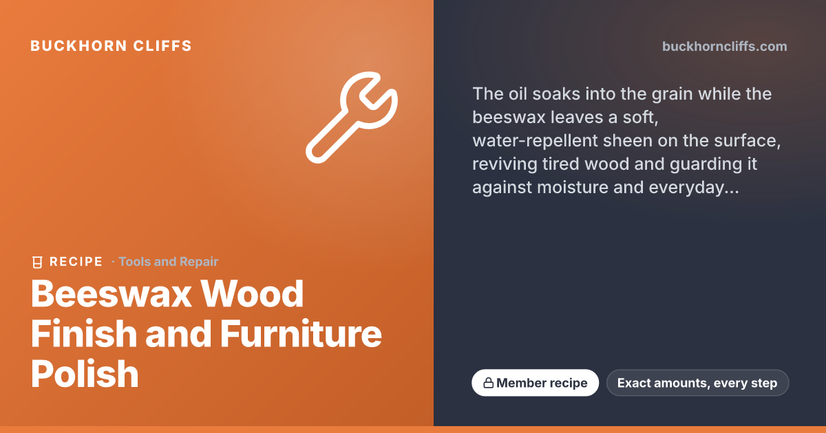Beeswax Wood Finish and Furniture Polish | Buckhorn Cliffs
