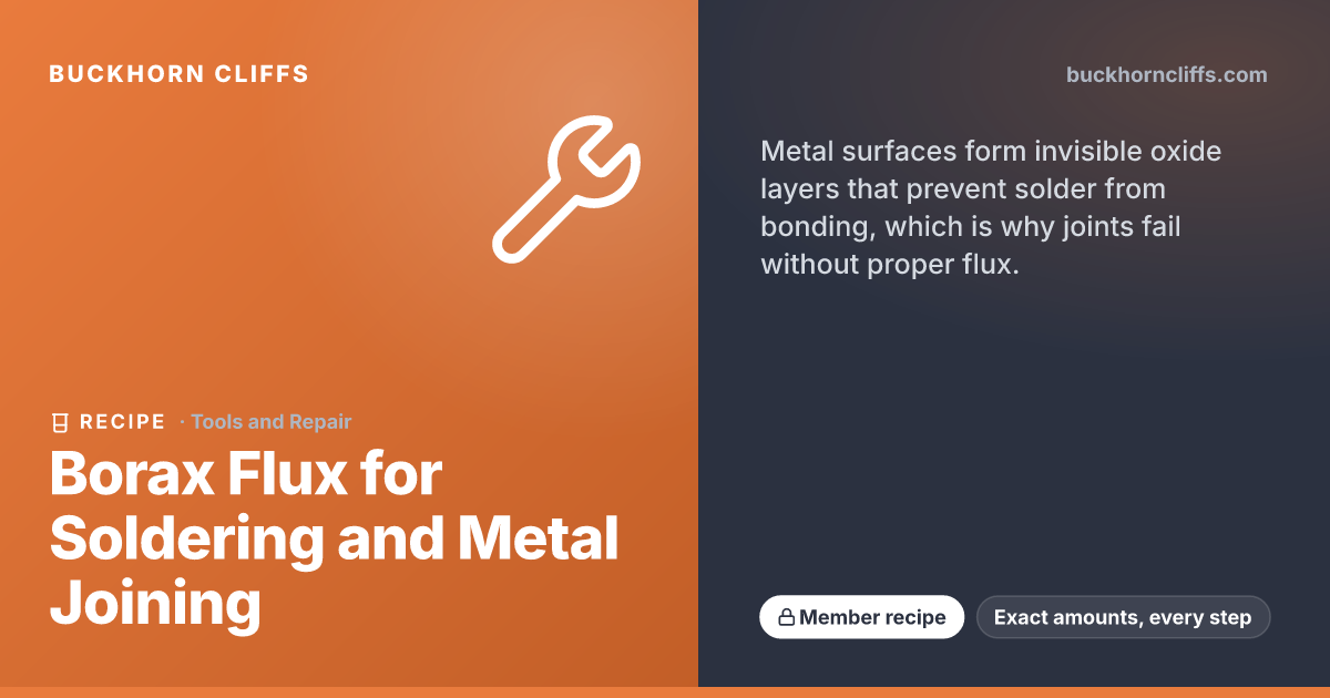 Borax Flux for Soldering and Metal Joining | Buckhorn Cliffs