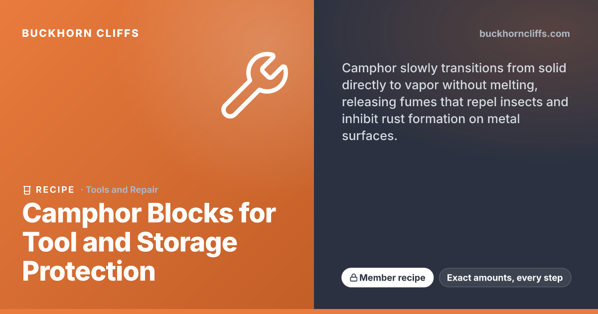 Camphor Blocks for Tool and Storage Protection
