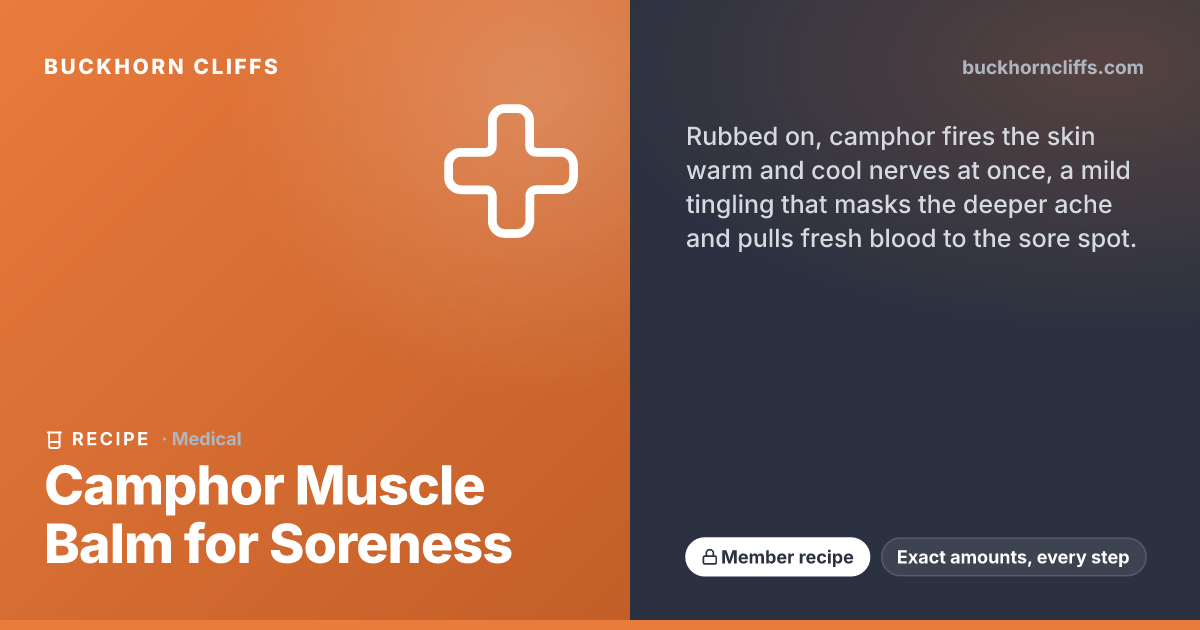 Camphor Muscle Balm for Soreness | Buckhorn Cliffs
