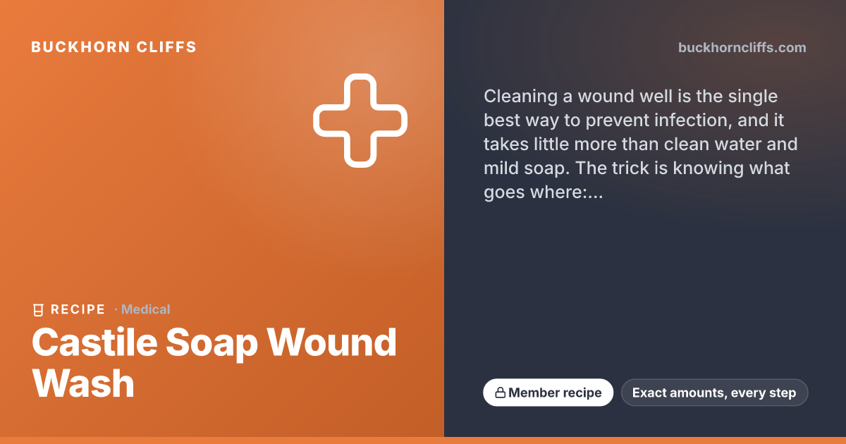 Castile Soap Wound Wash | Buckhorn Cliffs