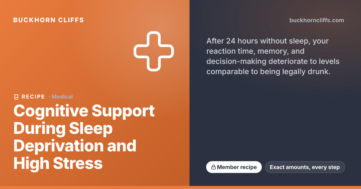 Cognitive Support During Sleep Deprivation and High Stress