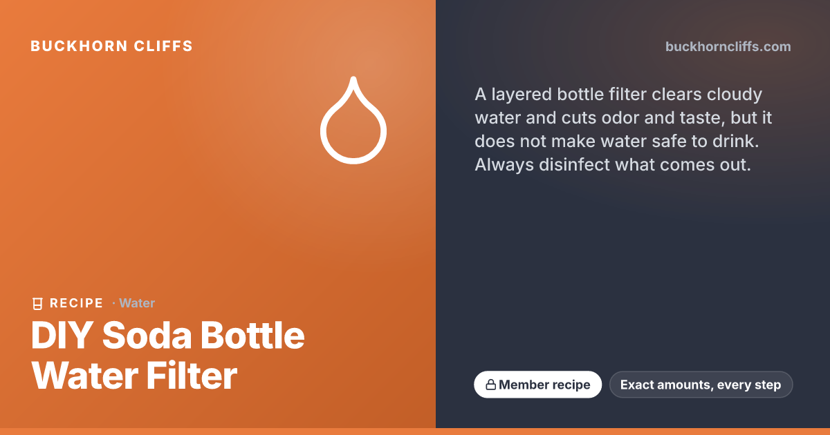 DIY Soda Bottle Water Filter | Buckhorn Cliffs