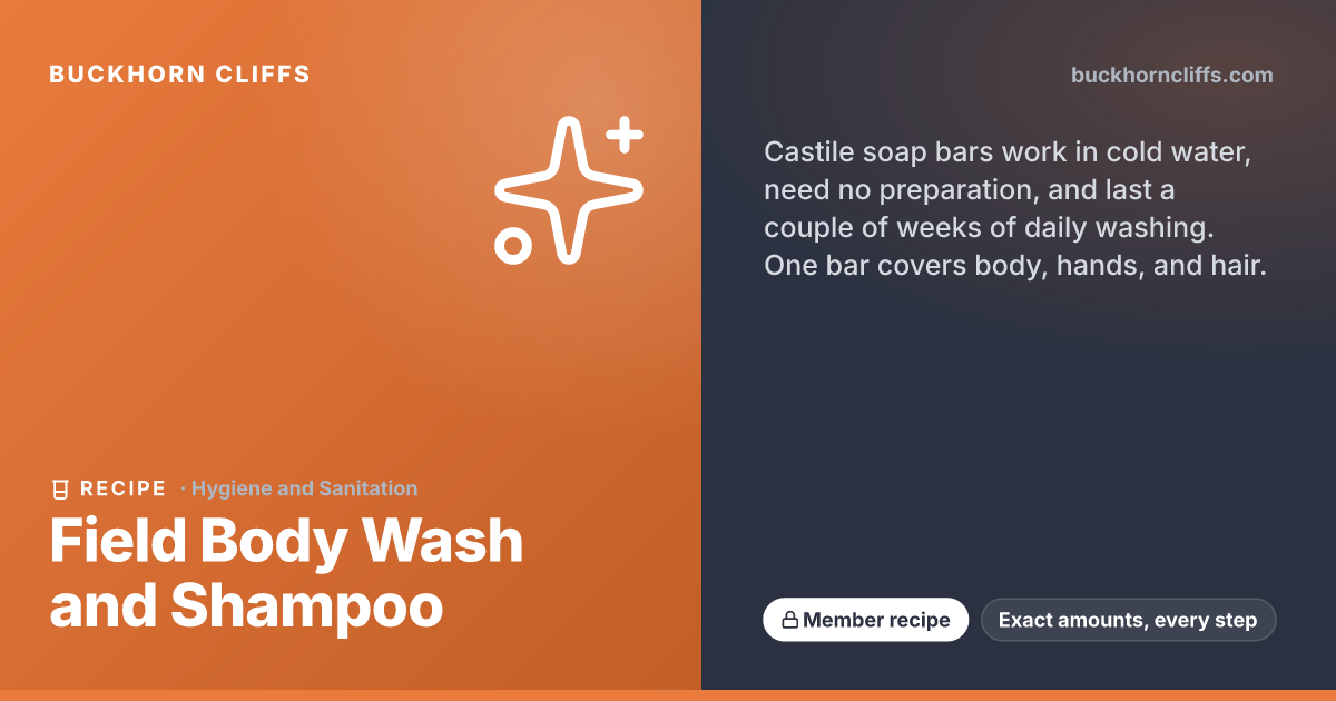 Field Body Wash and Shampoo | Buckhorn Cliffs
