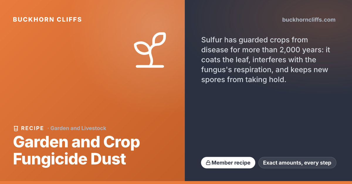 Garden and Crop Fungicide Dust | Buckhorn Cliffs