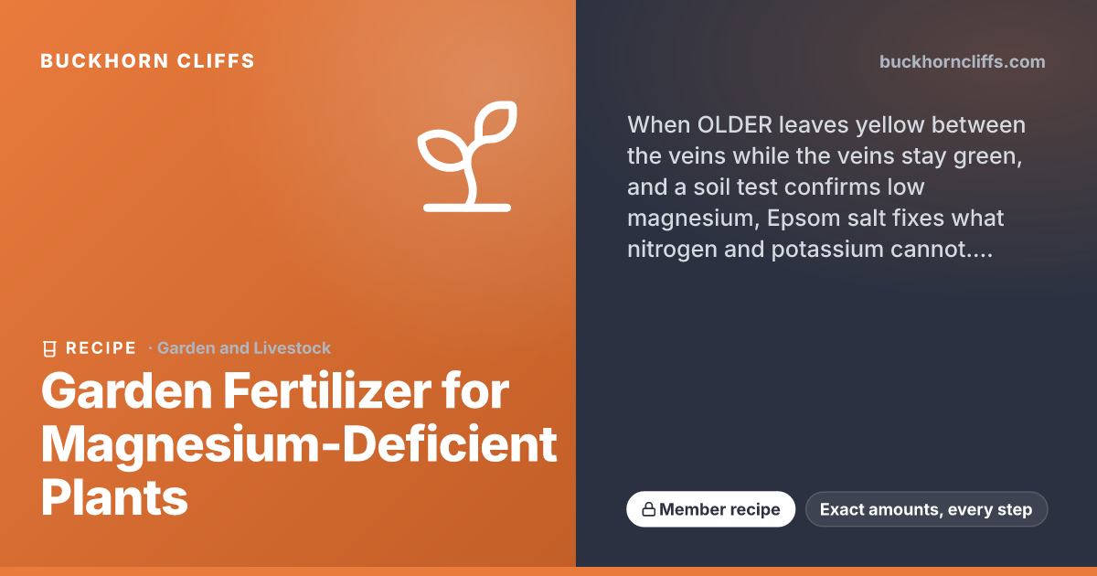 Garden Fertilizer for Magnesium-Deficient Plants