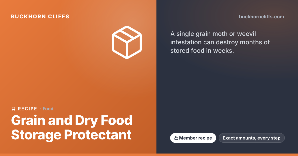 Grain and Dry Food Storage Protectant | Buckhorn Cliffs