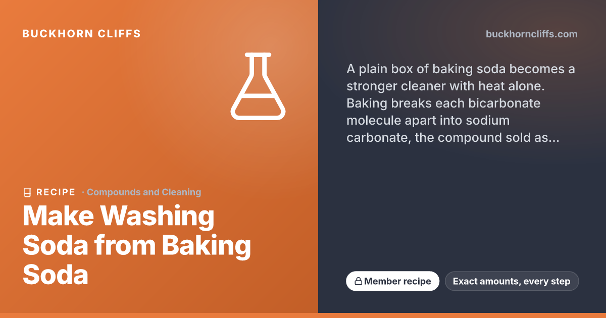Make Washing Soda from Baking Soda | Buckhorn Cliffs