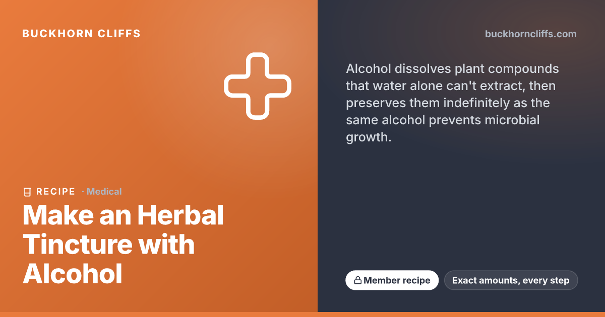 Make an Herbal Tincture with Alcohol | Buckhorn Cliffs