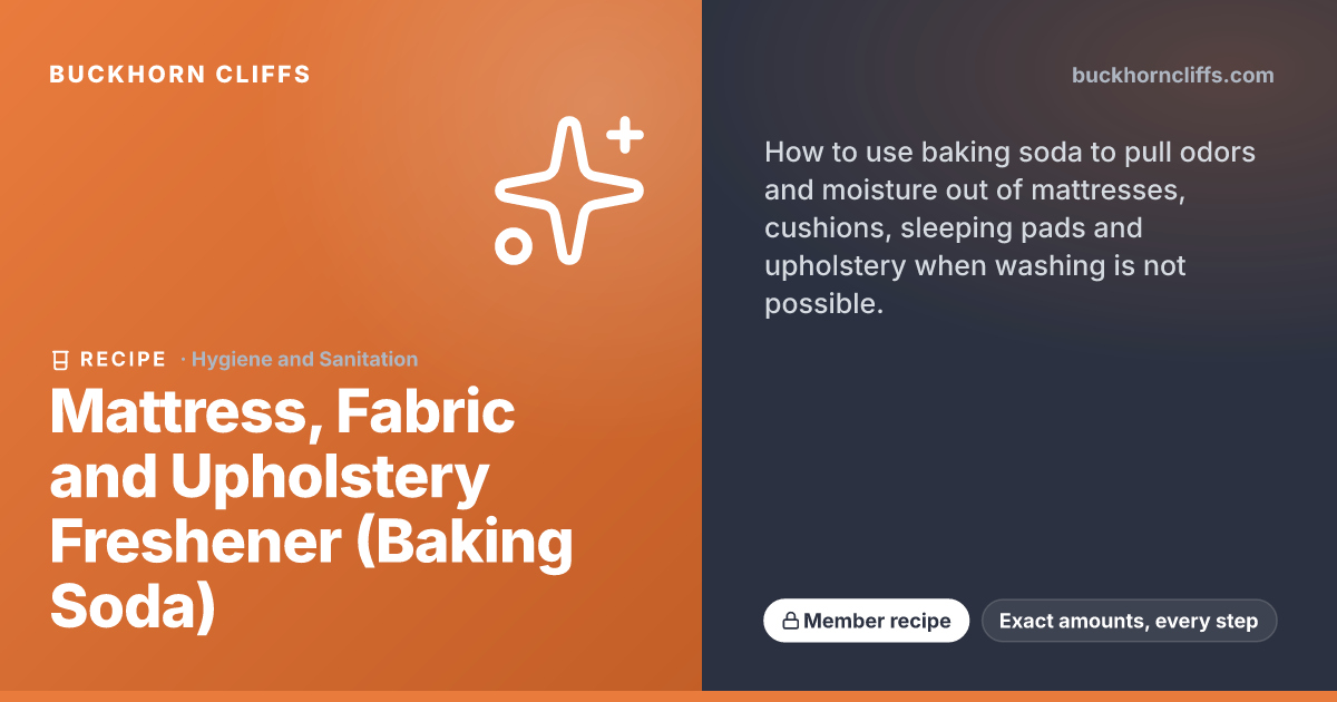 Mattress, Fabric and Upholstery Freshener (Baking Soda)