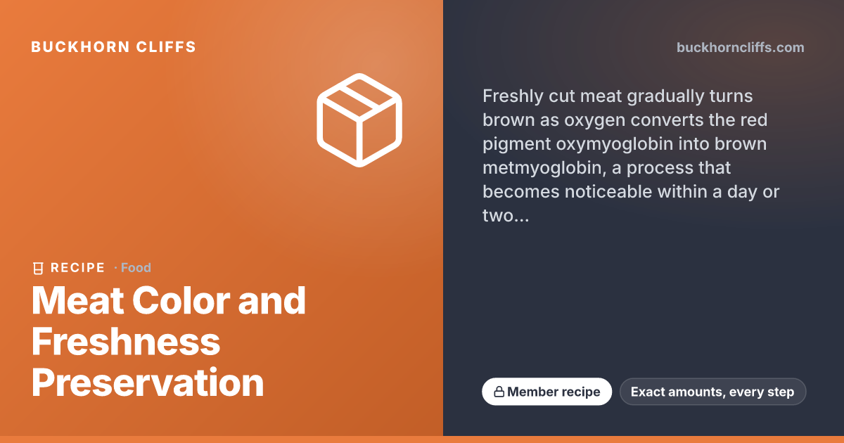 Meat Color and Freshness Preservation | Buckhorn Cliffs