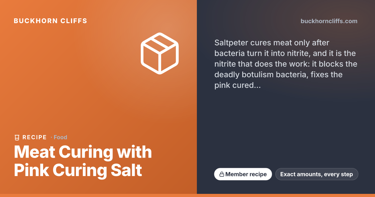 Meat Curing with Pink Curing Salt | Buckhorn Cliffs