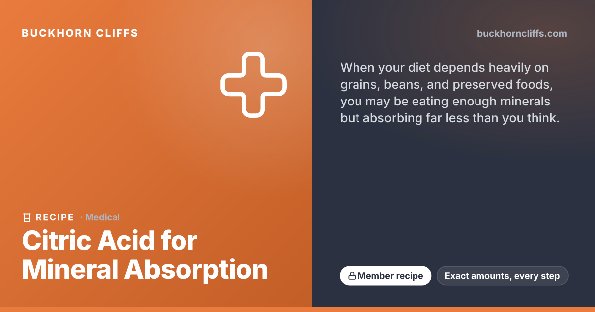 Citric Acid for Mineral Absorption | Buckhorn Cliffs