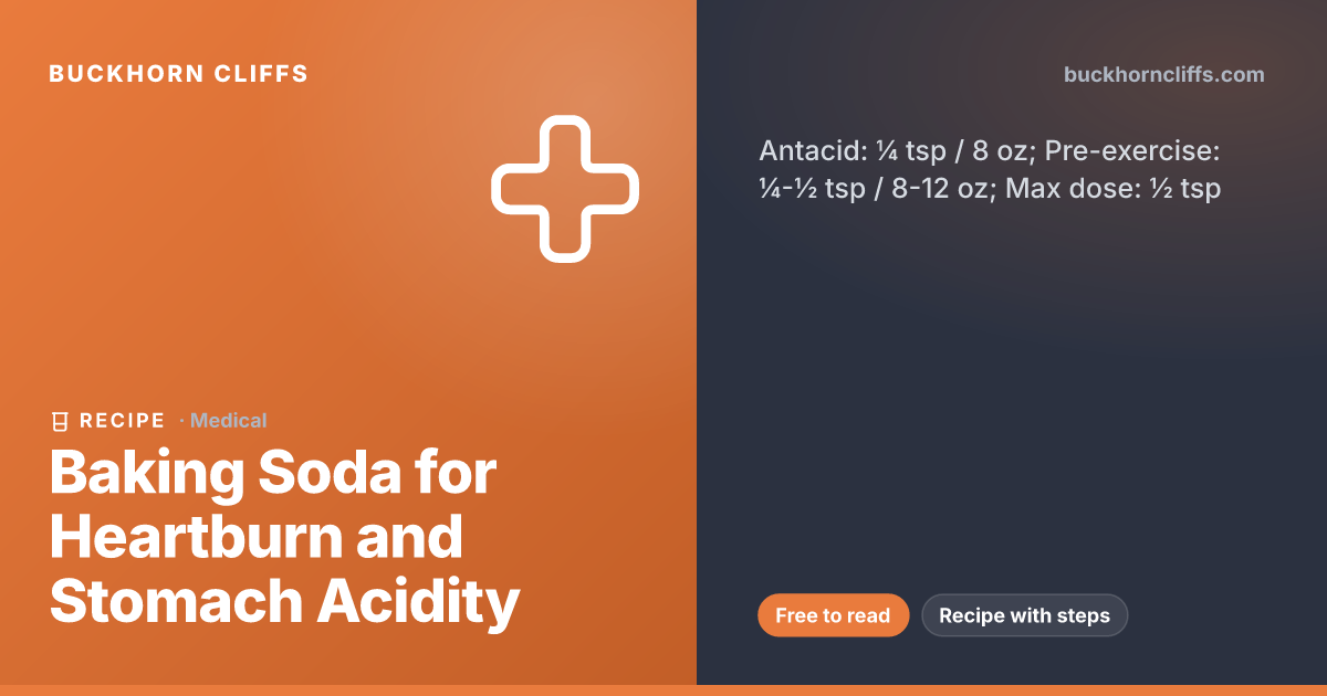 Baking Soda for Heartburn and Stomach Acidity