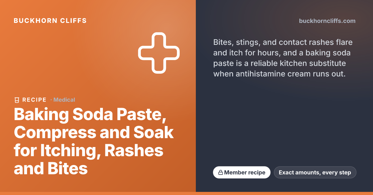 Baking Soda Paste, Compress, and Soak for Itching and Bites