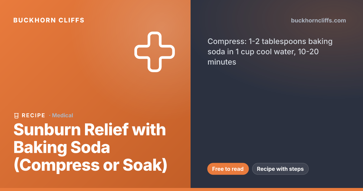 Sunburn Relief with Baking Soda (Compress or Soak)