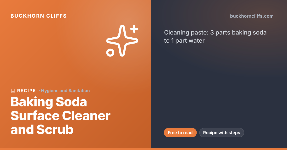 Baking Soda Surface Cleaner and Scrub | Buckhorn Cliffs