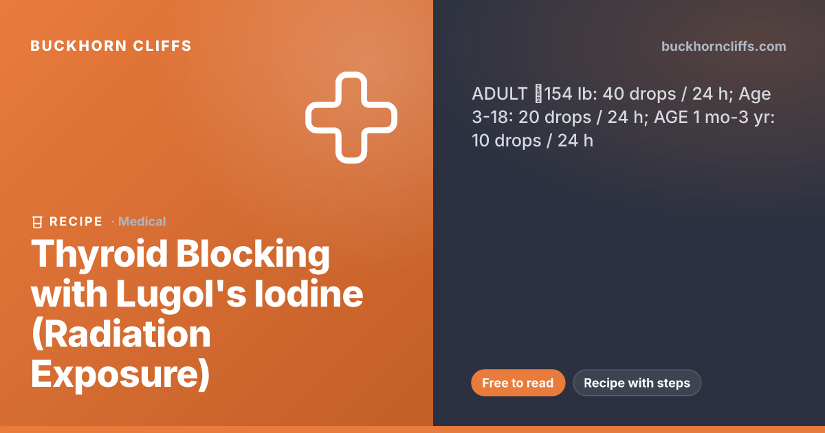 Thyroid Blocking with Lugol's Iodine (Radiation Exposure)