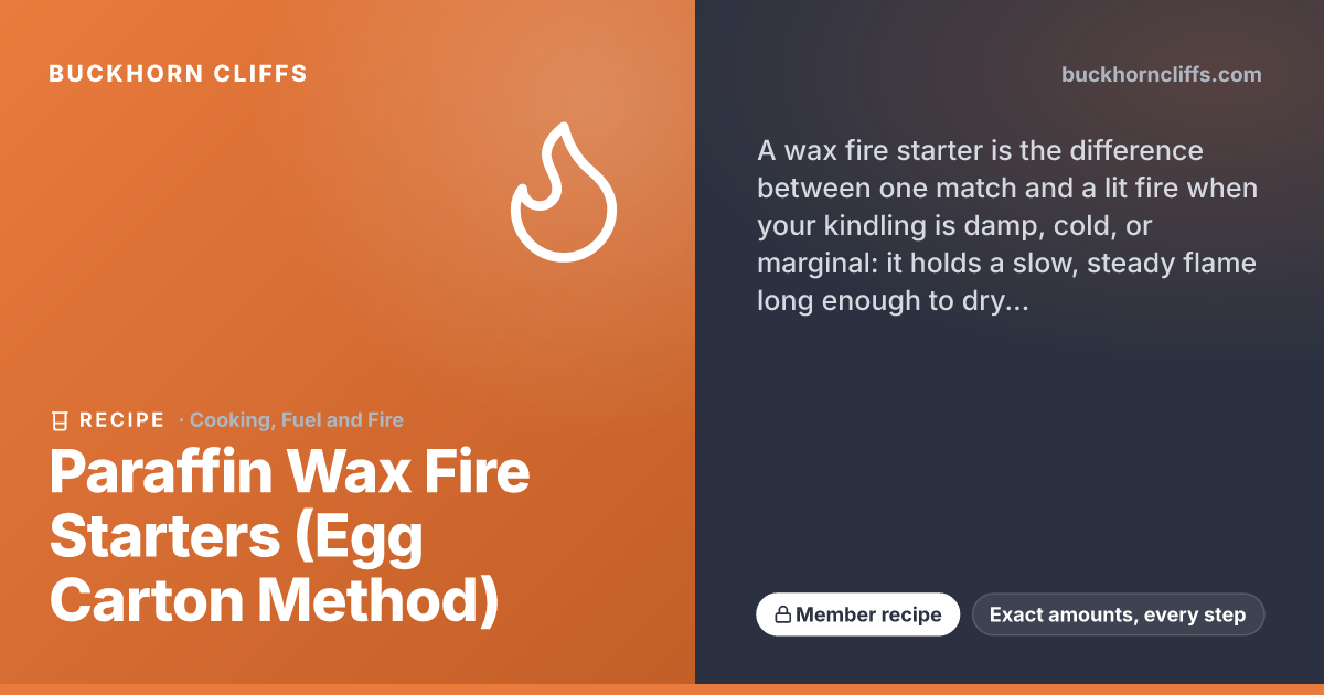 Paraffin Wax Fire Starters (Egg Carton Method)