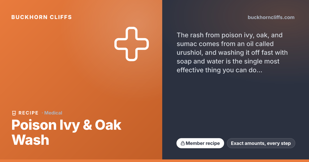 Poison Ivy & Oak Wash | Buckhorn Cliffs