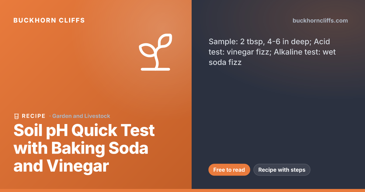 Soil pH Quick Test with Baking Soda and Vinegar