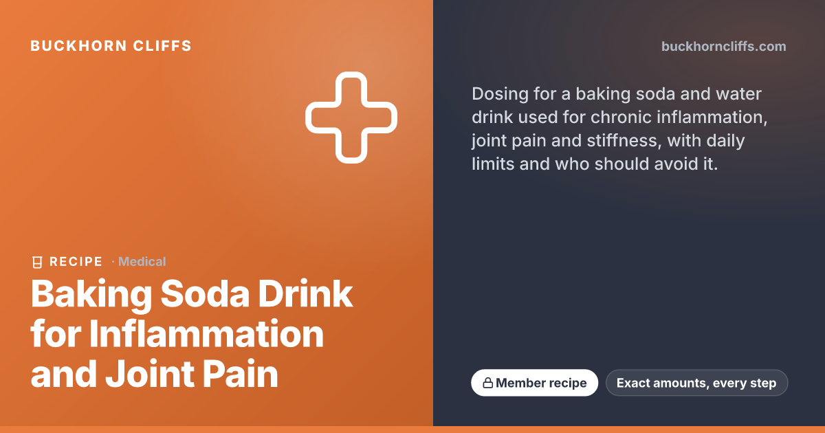 Baking Soda Drink for Inflammation and Joint Pain