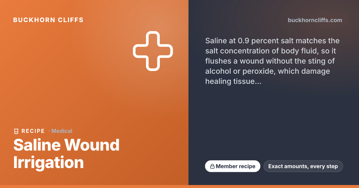 Saline Wound Irrigation | Buckhorn Cliffs