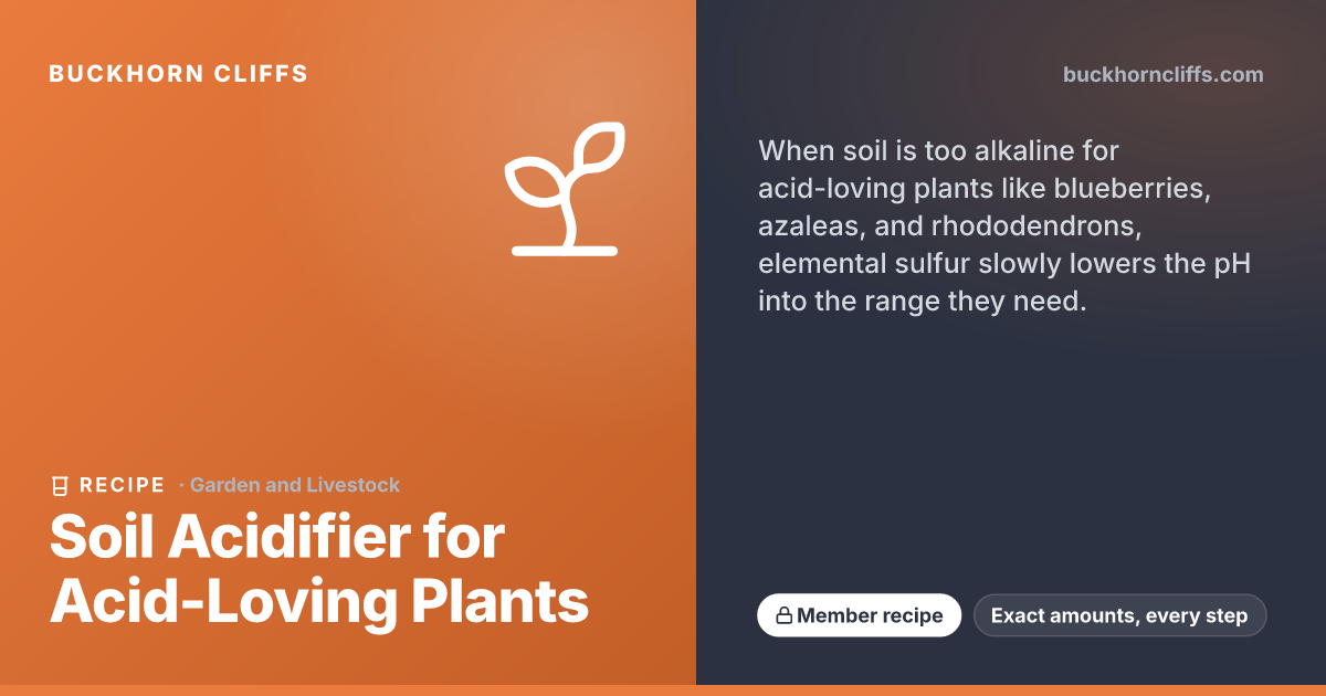 Soil Acidifier for Acid-Loving Plants | Buckhorn Cliffs