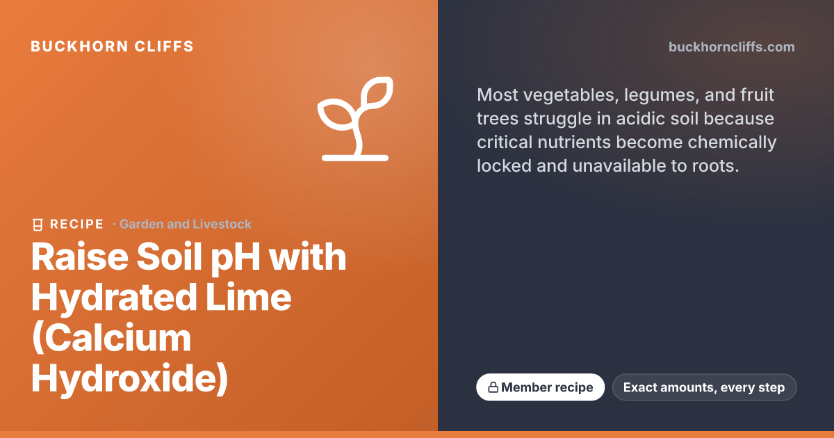 Raise Soil pH with Hydrated Lime (Calcium Hydroxide)