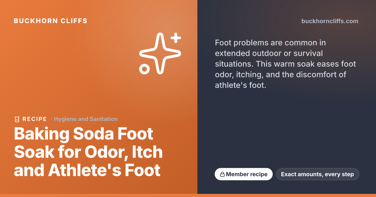 Baking Soda Foot Soak for Odor, Itch and Athlete's Foot