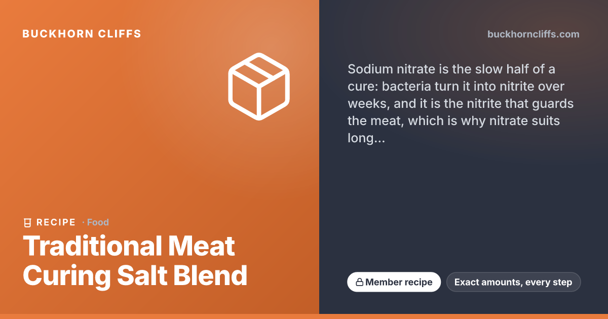 Traditional Meat Curing Salt Blend | Buckhorn Cliffs