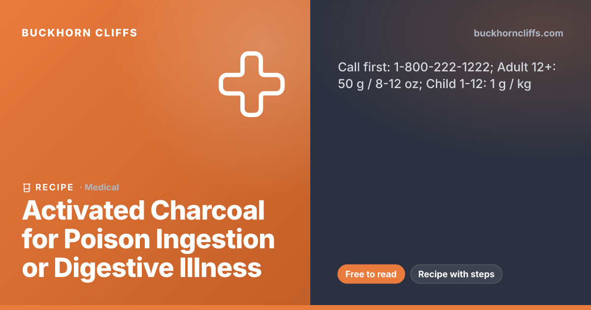 Activated Charcoal for Poisoning and Digestive Illness